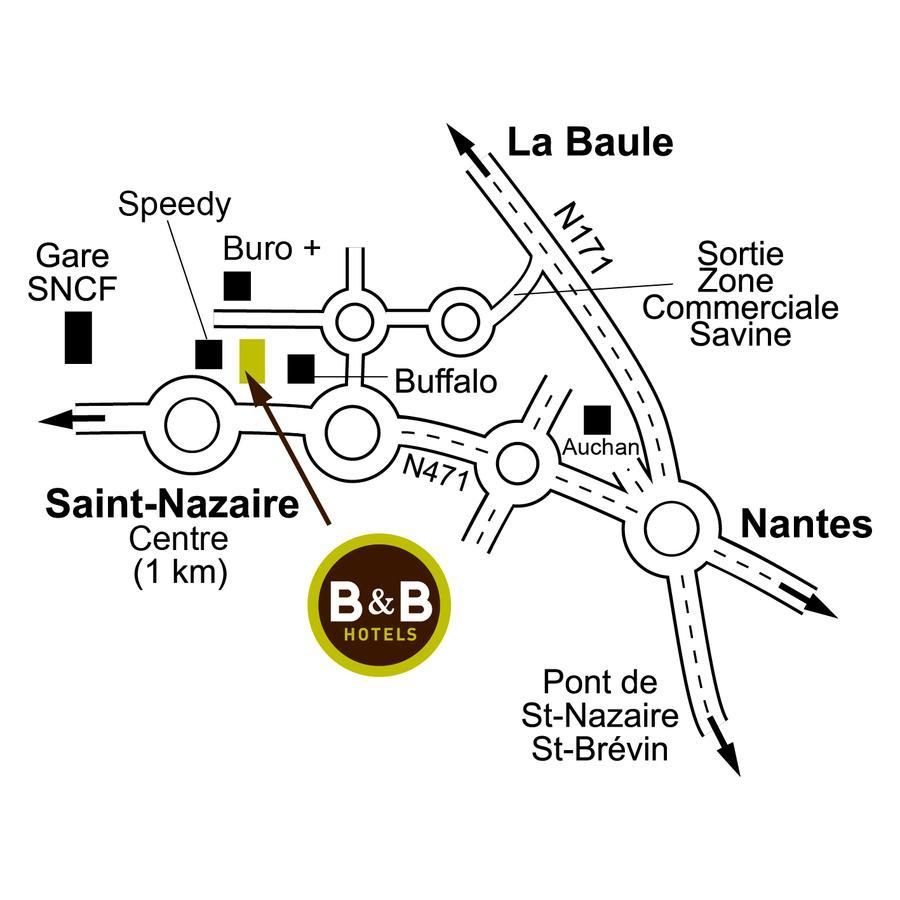 B&B Hotel Saint-Nazaire Trignac Exterior foto